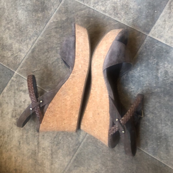 UGG Chocolate D'Alessio Suede Wedge - Picture 7 of 9